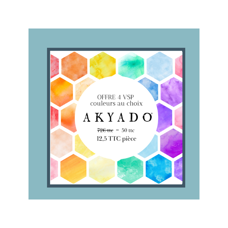 Offre 4 VSP couleurs au choix Akyado
