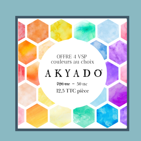 Offre 4 VSP couleurs au choix Akyado