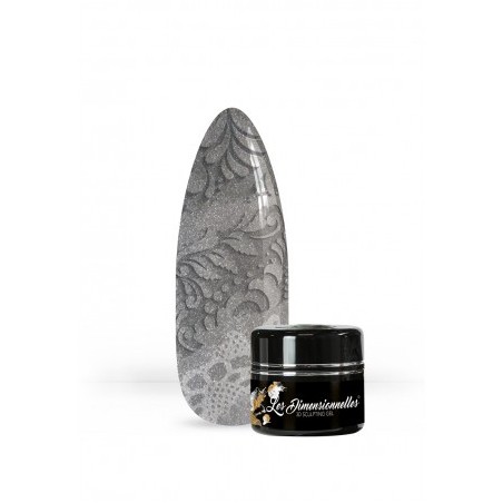 Gel 3D 003 spécial Nail art Volume Silver 5g Akyado